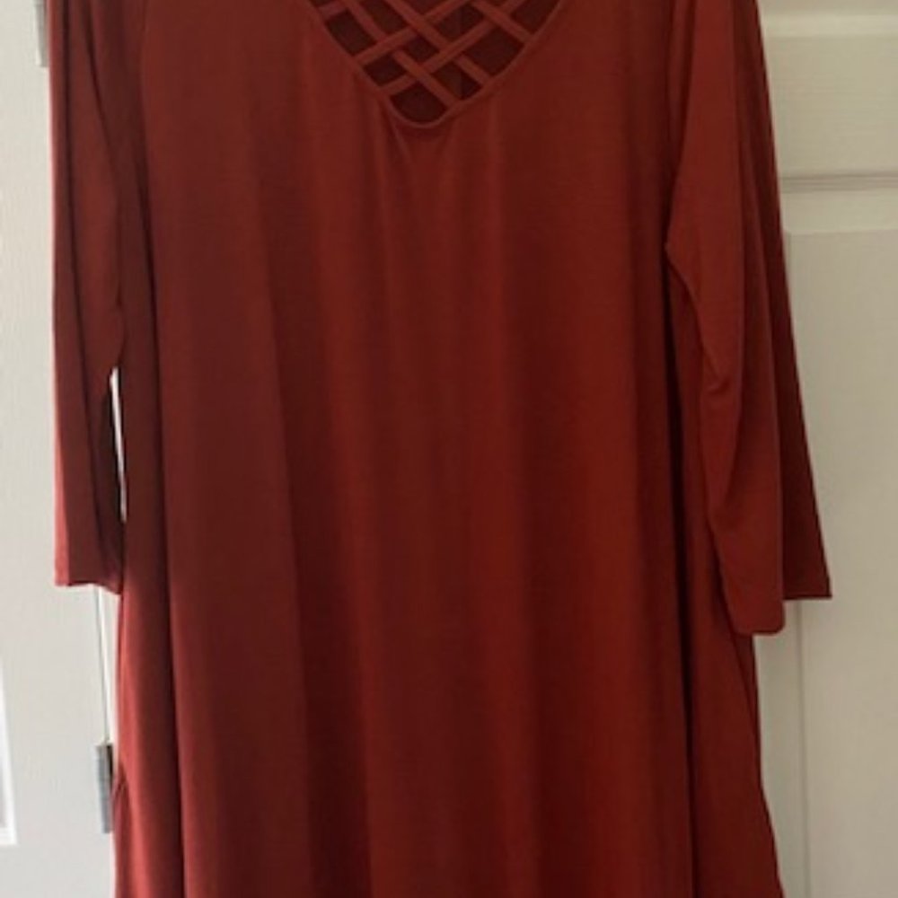 Brick Red Dress